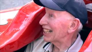 John Surtees With Fernando Alonso And Jake Humphrey Compare Their F1 Ferraris