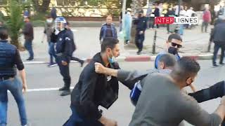 إعتداء الشرطة على شيخ أعزل في المسيرة السلمية للحراك 116 Aggression  Policière contre un vieux Hirak