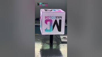 MaxcolorLED Commercial Advertising 500x500mm outdoor P3 Magic Cube LED Display  #leddisplay#shorts