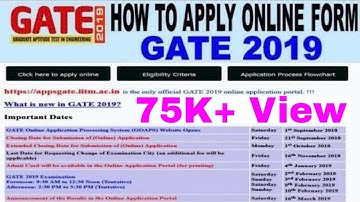 GATE 2019 ONLINE FORM FILLUP PROCESS || How to Fill GATE 2019 Online Form Step by Step Process