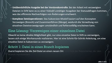 Verzweigungen in Subversion meistern: Ein Leitfaden zum Verzweigen einzelner Dateien