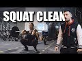 Trabajo de squat clean en Crossfit Betulo (Halterofilia)