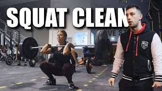 Trabajo de squat clean en Crossfit Betulo (Halterofilia)