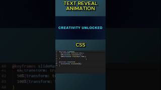 Text Reveal Animation using CSS ✨ | Easy Web Design Tutorial #CSS #Animation #Shorts