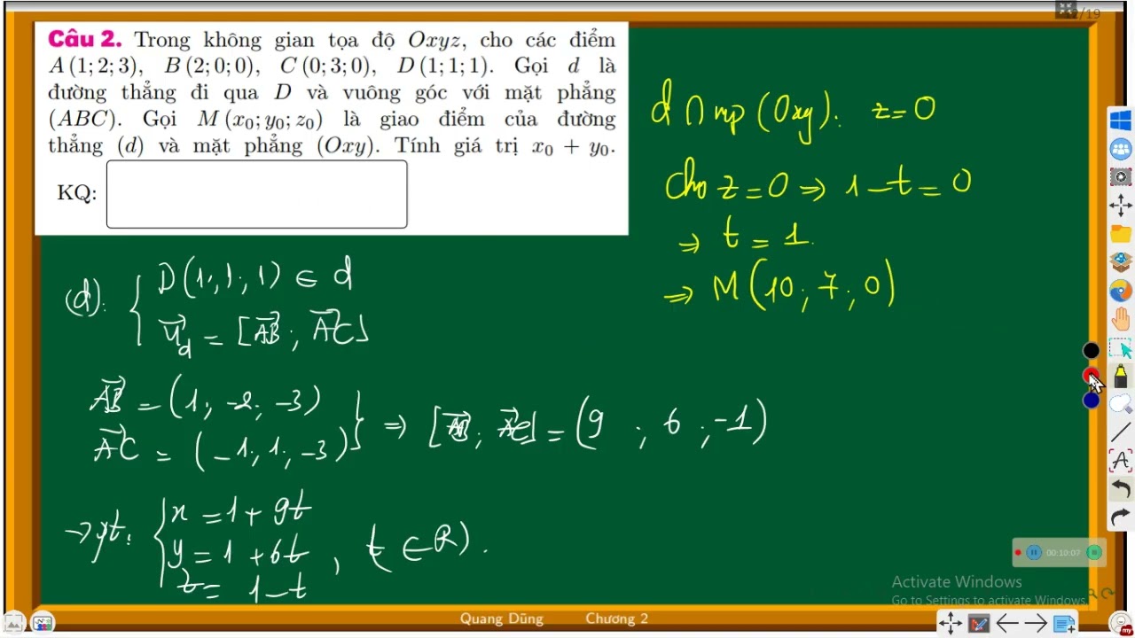 Toán 12  Phương trình đường thẳng trong không gian