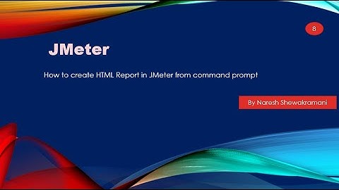How to create HTML Report in JMeter from command prompt