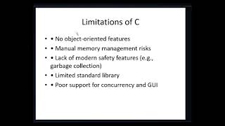 Introduction to C the modern world