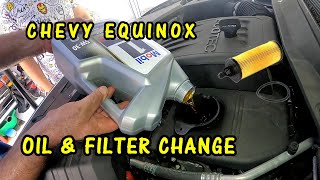 How to Change Oil and Filter Chevrolet Equinox 2.4 Liter 2010 to 2017 & Reset Oil Life Indicator