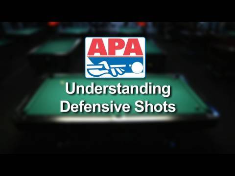 Understanding defensive shots while playing pool in the APA Pool League.
