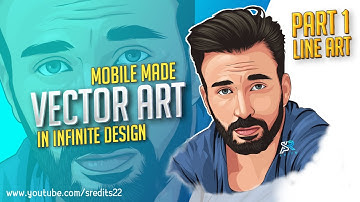 Mobile made vector art in infinite design || PART 1 [ LINE ART ]