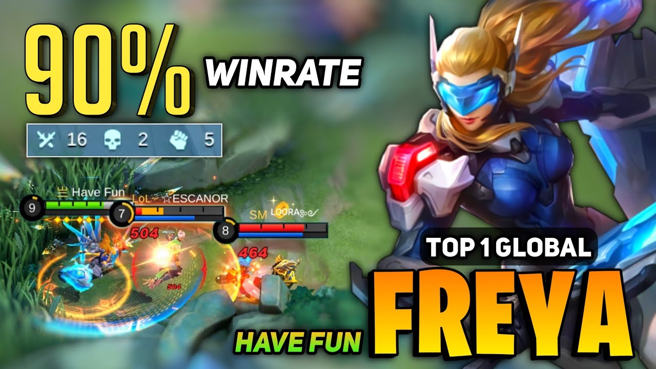 90% WINRATE! Freya Saber Skin Gameplay [ Top 1 Global Freya Best Build