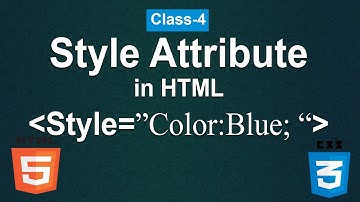 how to use Style Attribute in HTML - Styling to All tag - Class-4