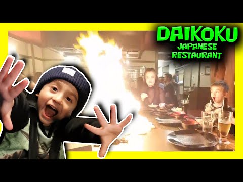 FIRE IN FRONT OF MAX - DAIKOKU Japanese Restaurant Juggling Chef | Sima's Birthday in Auckland NZ