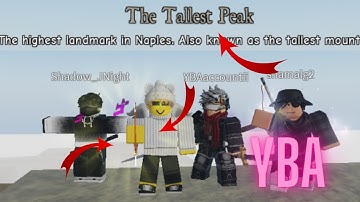 [YBA] Using a Lucky Arrow at the Tallest Peak of YBA