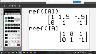 MTH 111 Matrices on TI-83/84