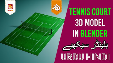 TENNIS COURT 3D MODELING IN BLENDER 3D | TUTORIAL BY GRAPH SKILL 2023