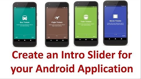 Android App Intro Slider  - 1/6 - Understand the application