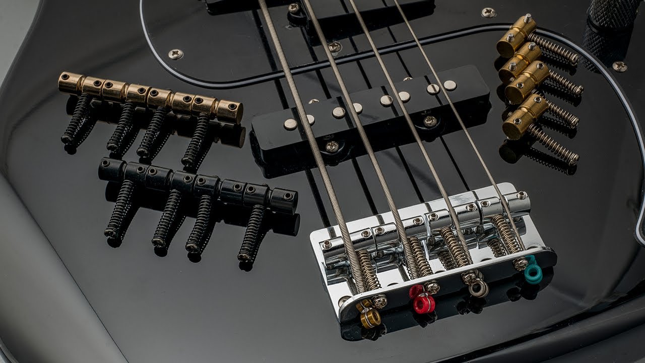 360° View: Musiclily Pro 19mm Steel Bass Bridge Saddles for 4 String Precision Jazz Bass