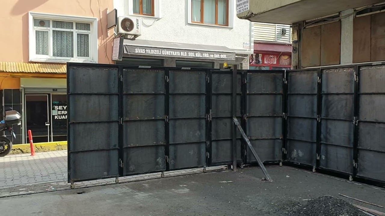 Akordiyon Otomatik Kapı - Yana Sürgülü Akordiyon Kapı Sistemi