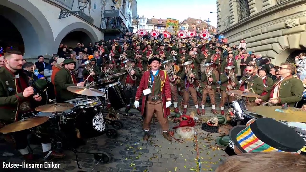 Guggenmusik Rotsee-Husaren Ebikon 2026 🎉 Fasnacht Luzern 🥁 Fasnachtsmäärt