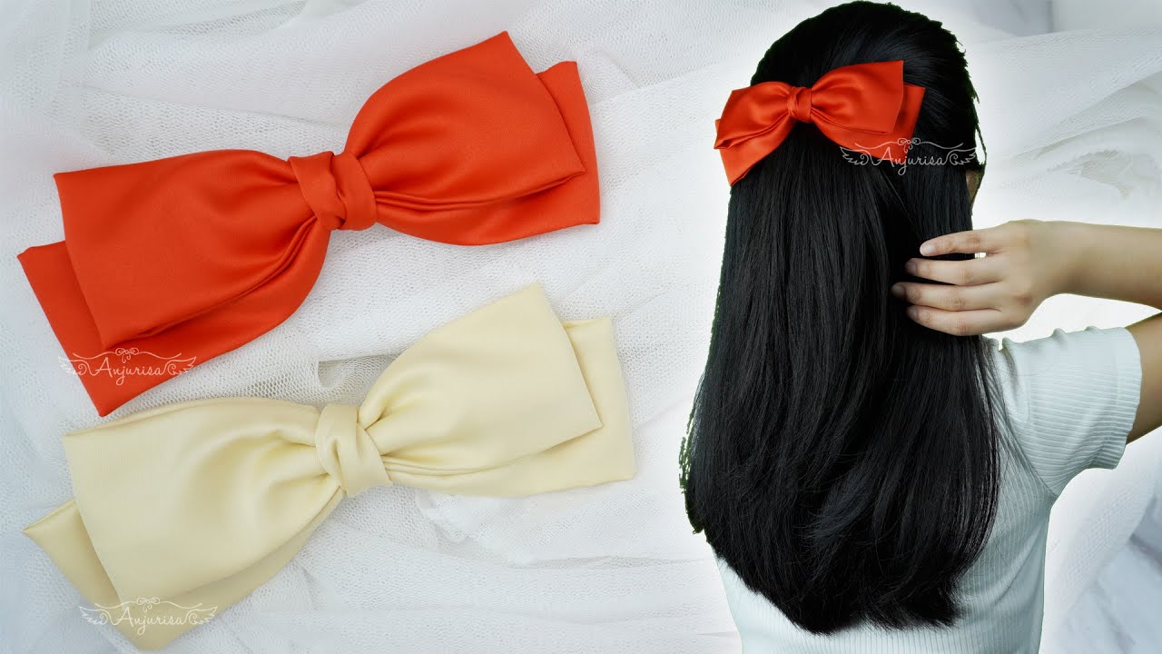 The Sweetest Satin Hair Bow - DIY – Ribbon and Bows Oh My!