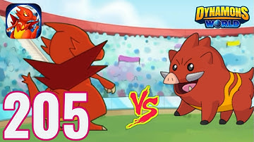 KRIMSON Vs. FLAMBOAR PvP Online Arena | Dynamons World Gameplay – Part 205 (iOS, Android)