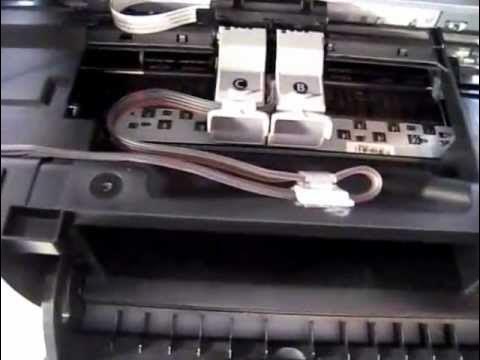 Как подключить снпч к принтеру canon mp280 Удобная установка СНПЧ CANON mp280 слева, шлейф через верх - YouTube