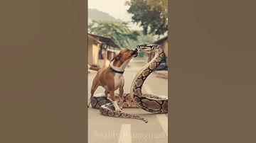 Dog vs Python 🐍 #dog #python #naturelovers #nature #wildlife #viralvideo #viralshort #shorts #funny