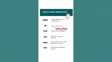 Medical Coding Abbreviations  #medicalcoding #cpcexam