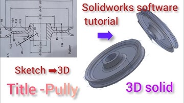 how to make pully design in solidwork software ? ||solid work|| |pully ka design kase kare Hindi me|