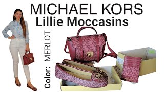 Michael Kors Lillie Moccasins Merlot Flat Shoes From Belk / Unboxing + Try On And Review #fashion