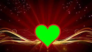 Beautiful Wedding Green Screen Heart with Animated Video HD Background