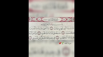 سورة المسد : بصوت القارئ هزاع البلوشي