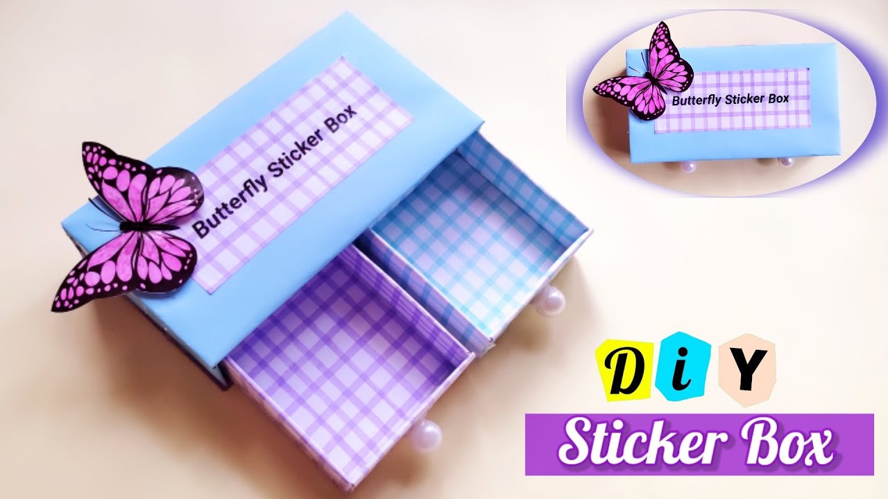 DIY Sticker Storage Box _ How to make sticker box at home _