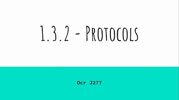 Protocols - OCR J277 1.3.2