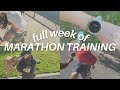 Week of boston marathon training  anxiety during training  16 mile long run