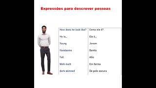 Expressões Para Descrever Pessoas em Inglês