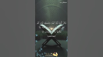 آيات بينات من سورة القصص بصوت القارئ مصطفى جيد حفظه الله