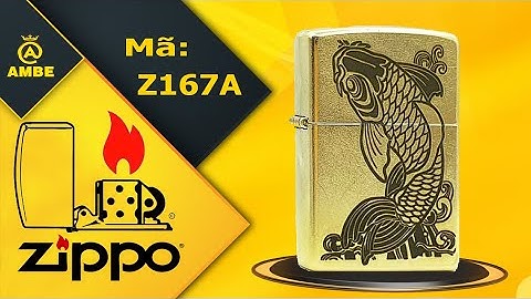Bật lửa Zippo cá chép vượt vũ môn Z167A | Zippo đồng khối khắc CNC | Zippodep.vn