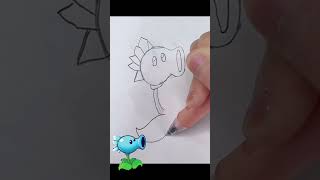 How To Draw Snow Pea Ice Pea Plants Vs. Zombies