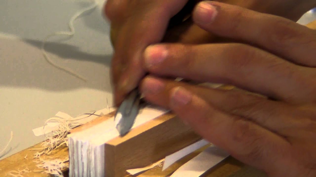 Byzantine bookbinding foredge cutting YouTube