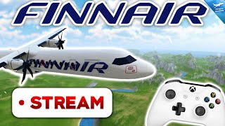 Flying FINNAIR In TFS - REAL AIRLINE In Turboprop Flight Simulator 1.29.1 | XBOX Controller Stream