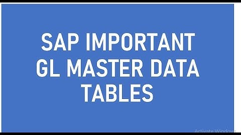 SAP FICO Training In Telugu| SAP IMPORTANT GL MASTER DATA TABLES| GL Master Data Tables in sap