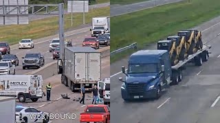 Arkansas: Flatbed Truck Causes Multicar Accident While Making Blind Lane Change & Leaves The Scene 