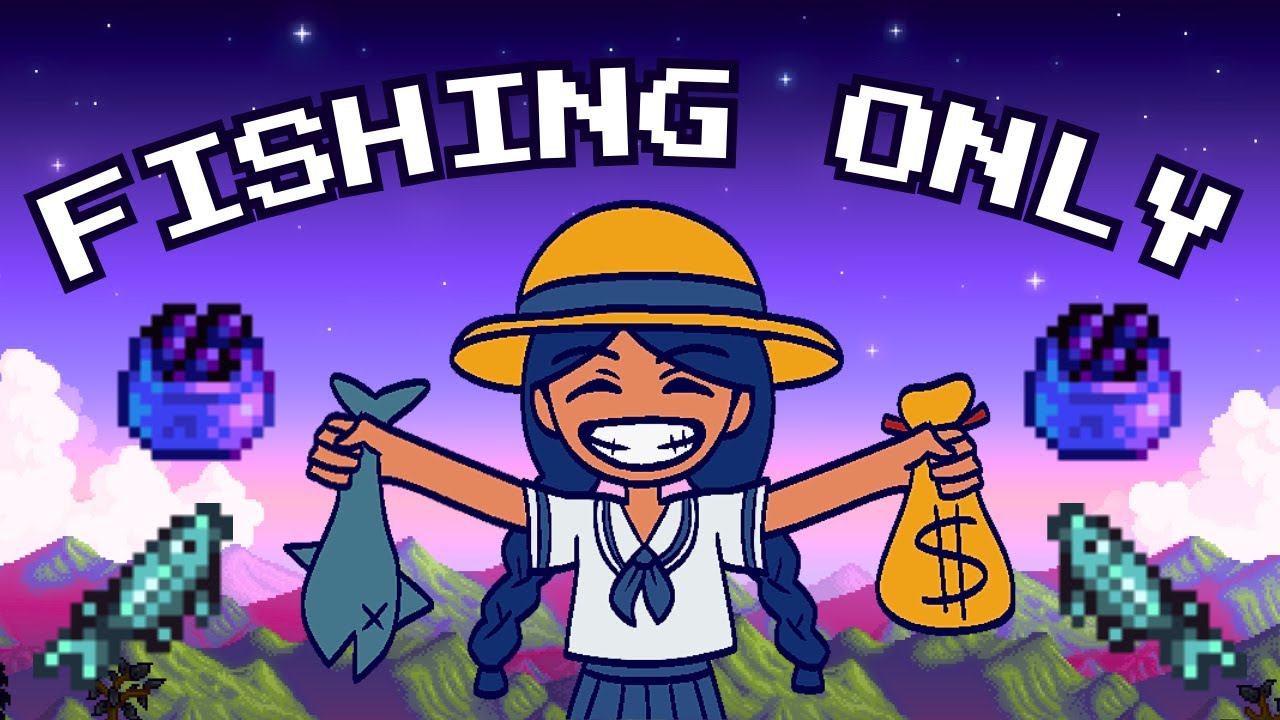 I Beat Stardew Valley using ONLY FISH! (FULL MOVIE)
