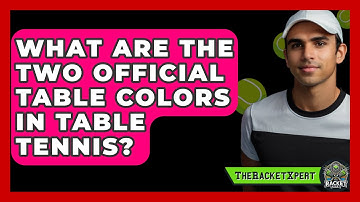 What Are The Two Official Table Colors In Table Tennis? - The Racket Xpert