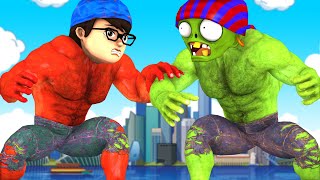 Poor Nick Transform Red NickHulk vs 2 Zombie revenge for Dad Nick - Scary Teacher 3D Sad Story