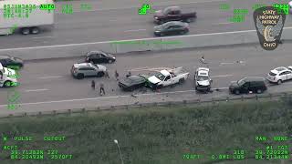 Helicopter video shows police pursuit, multi-vehicle crash in Ohio