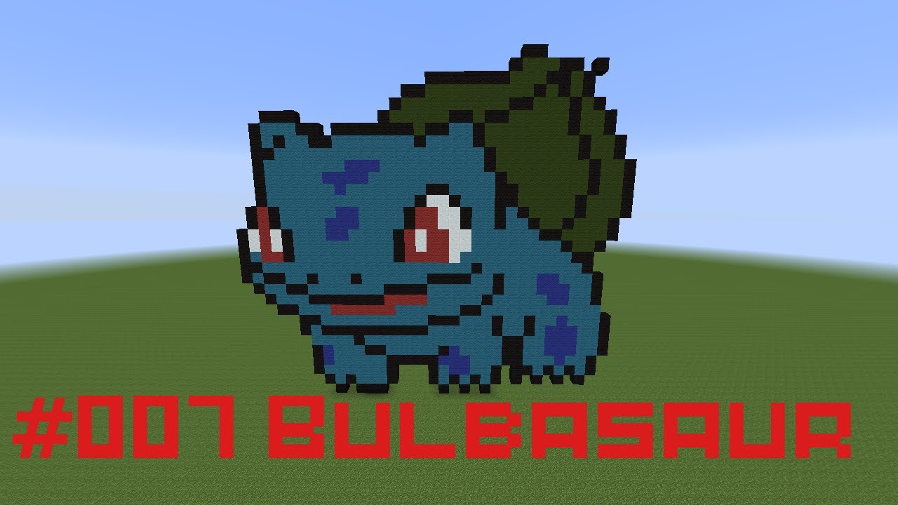 #001 Bulbasaur - Pixel Art - Minecraft - YouTube