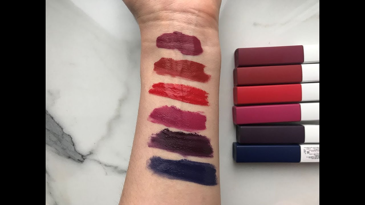 Maybelline Super Stay Matte Ink Review Swatches новые оттенки 2019